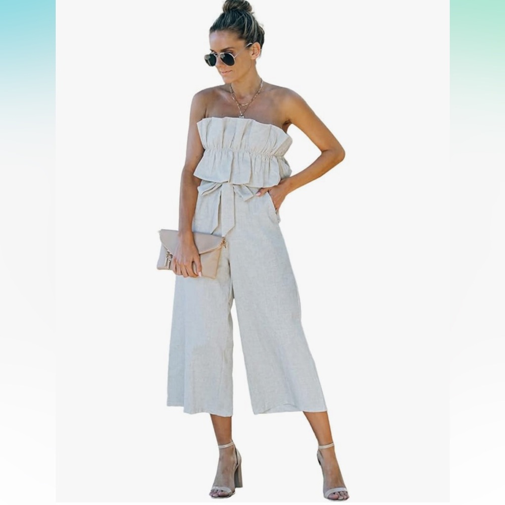 Women’s smocked bodice jumpsuit romper